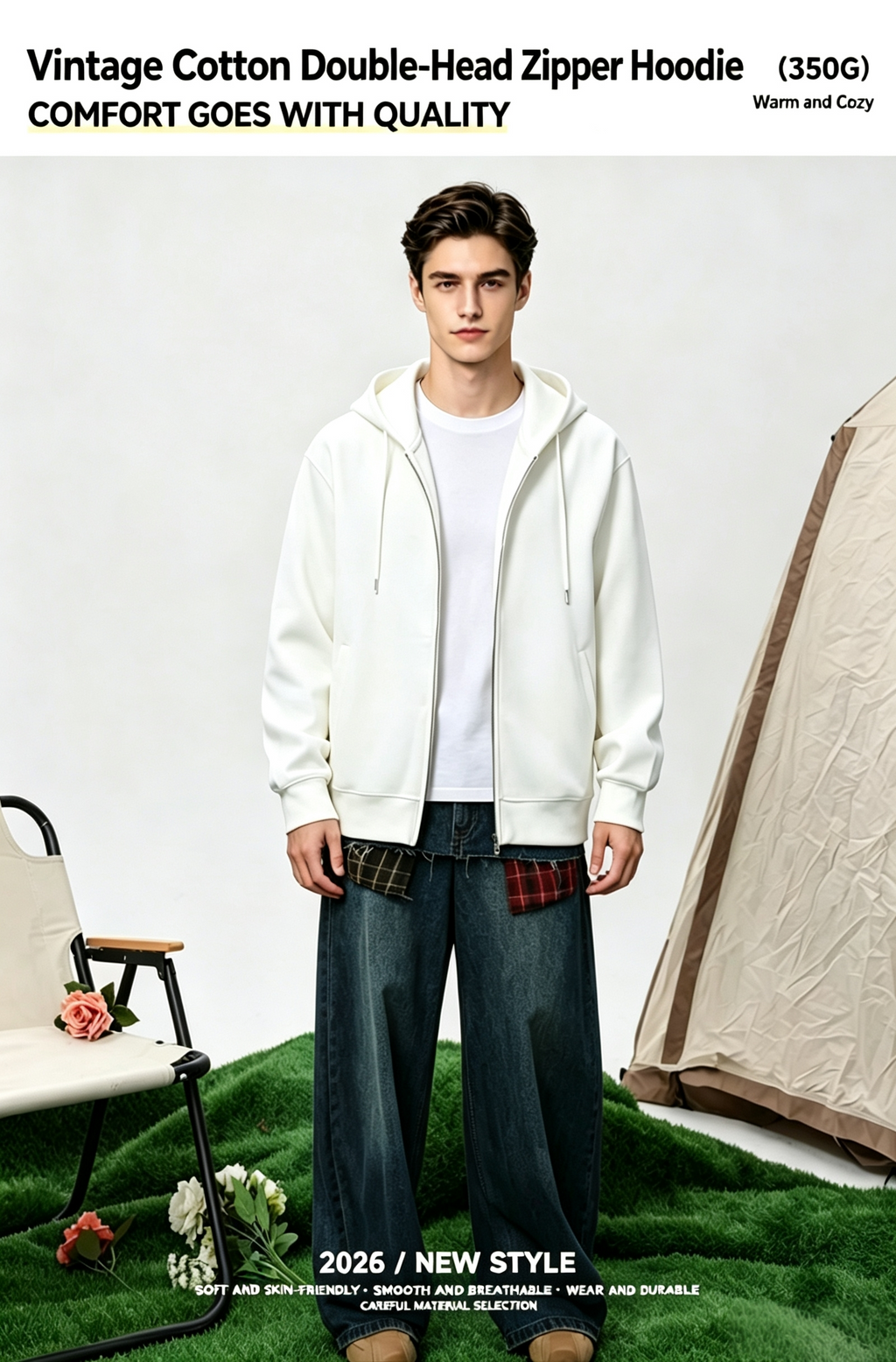 Urban-Core Dual-Zip Fleece Hoodie
