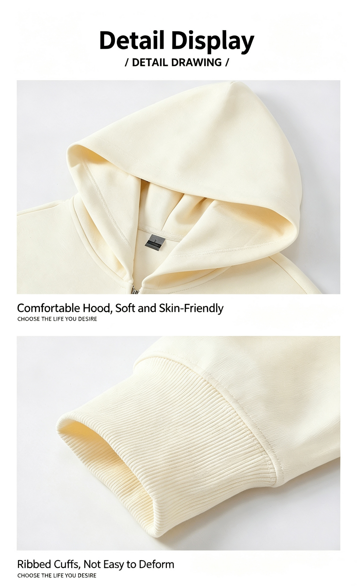 Urban-Core Dual-Zip Fleece Hoodie